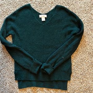 Super soft V neck waffle knit sweater
